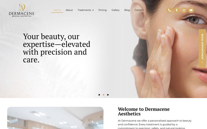 Screenshot of dermacene.com
