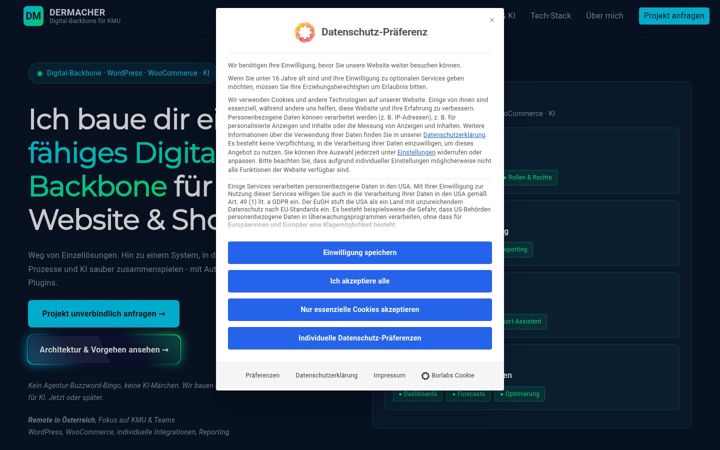 Screenshot of dermacher.at