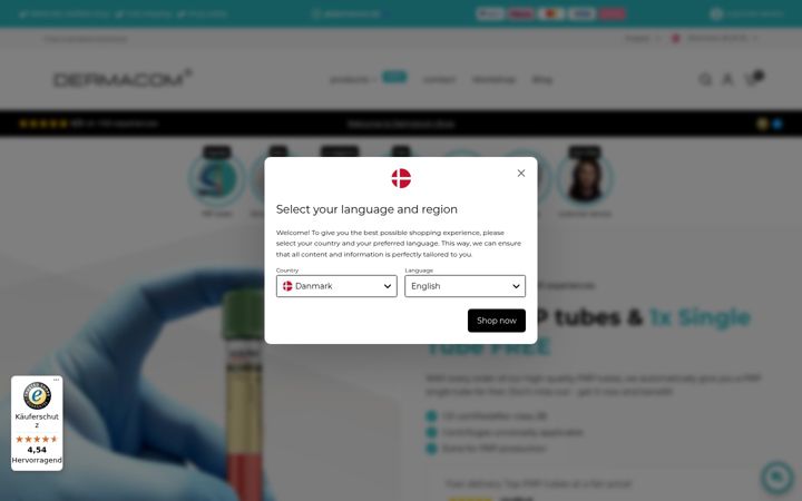 Screenshot of dermacom.shop