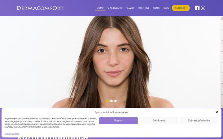 Screenshot van dermacomfort.cz