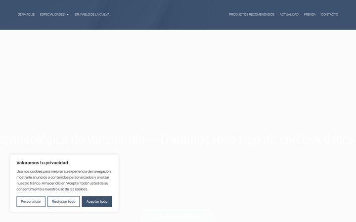 Screenshot of dermacue.com
