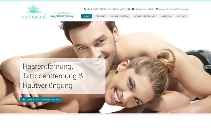 Screenshot of dermacura24.de