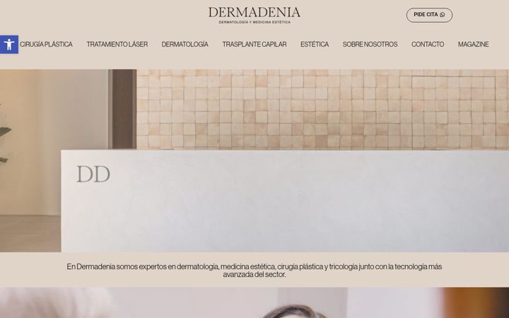 Screenshot of dermadenia.com