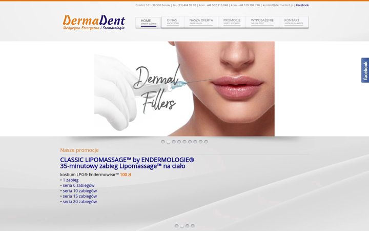 Ekrano kopija dermadent.pl
