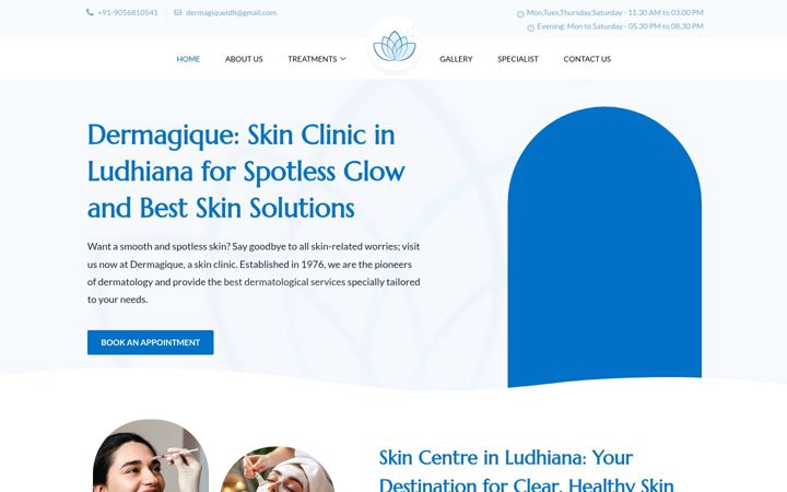 Screenshot of dermagiqueclinic.com