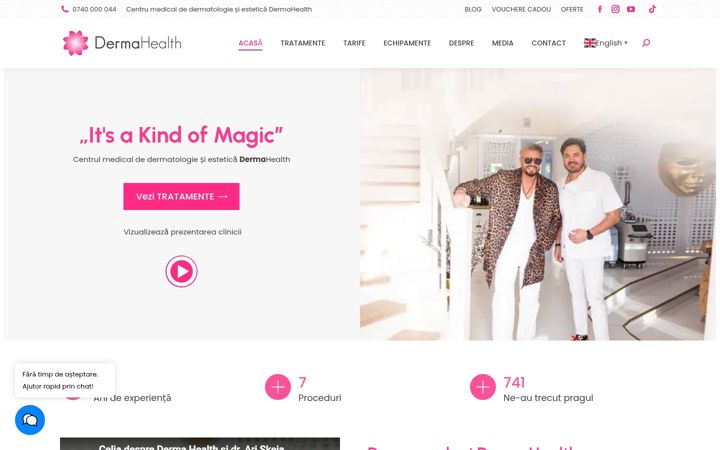 Ekrānuzņēmums no dermahealth.ro