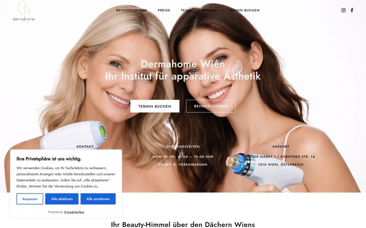 Screenshot of dermahome.at