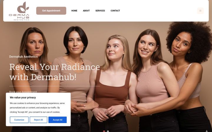 Екранна снимка на dermahub.ca