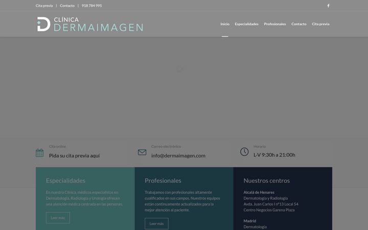 Screenshot of dermaimagen.com