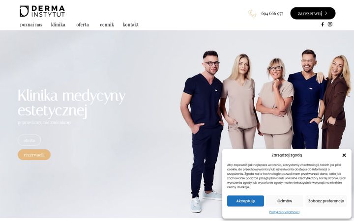 Ekrano kopija dermainst.pl