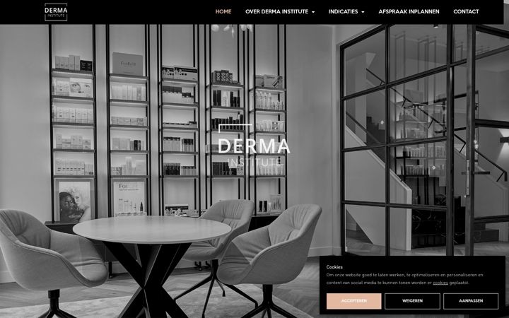 Screenshot of dermainstitute.nl