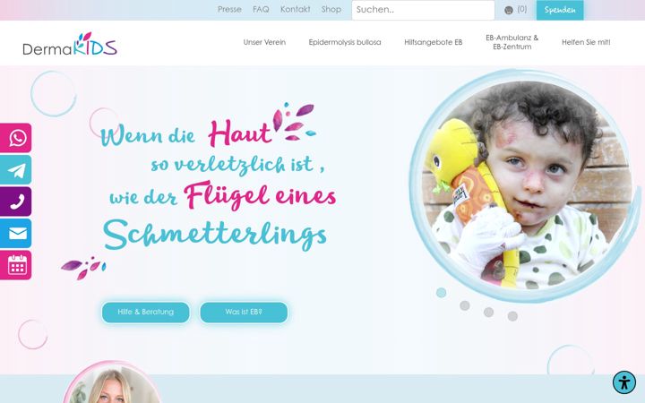 Screenshot of dermakids.de