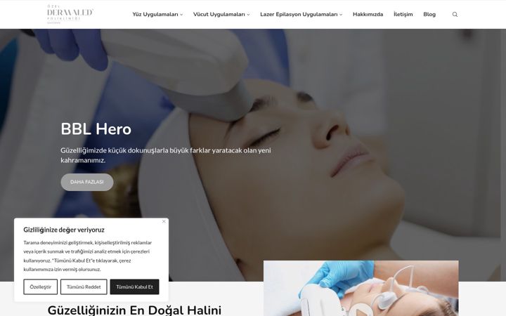 Screenshot ta' dermaled.com.tr