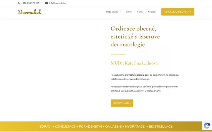 Screenshot van dermaled.cz