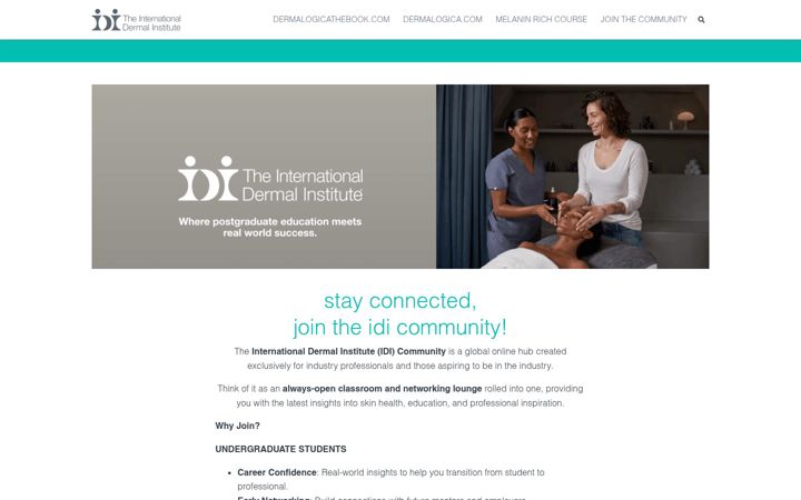 Screenshot of dermalinstitute.com