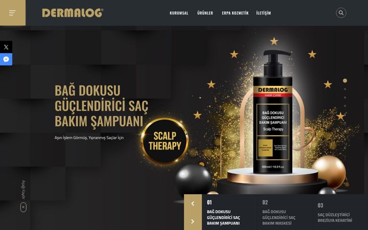Screenshot ta' dermalog.com.tr