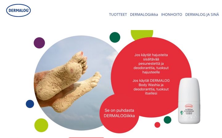 Screenshot di dermalog.fi