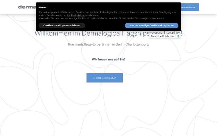 Screenshot of dermalogica-berlin.de