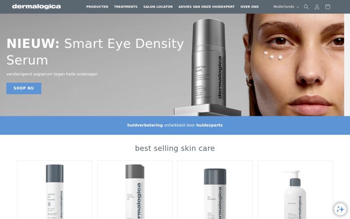 Screenshot of dermalogica.be