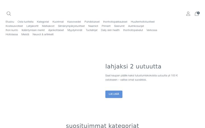 Screenshot di dermalogica.fi