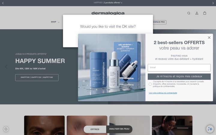 Screenshot di dermalogica.fr