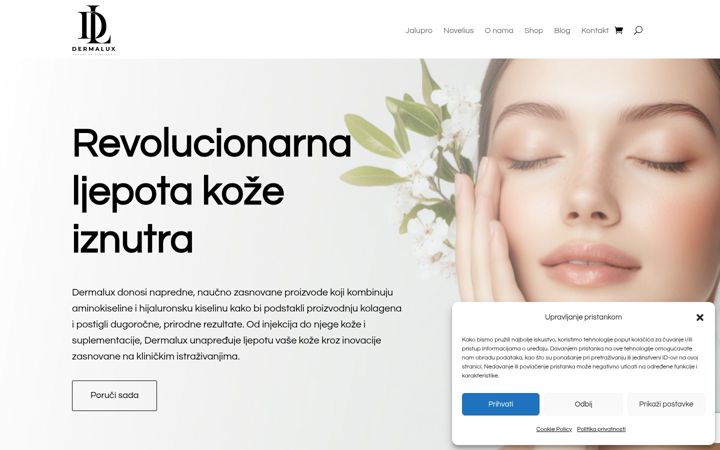 Screenshot of dermalux.ba