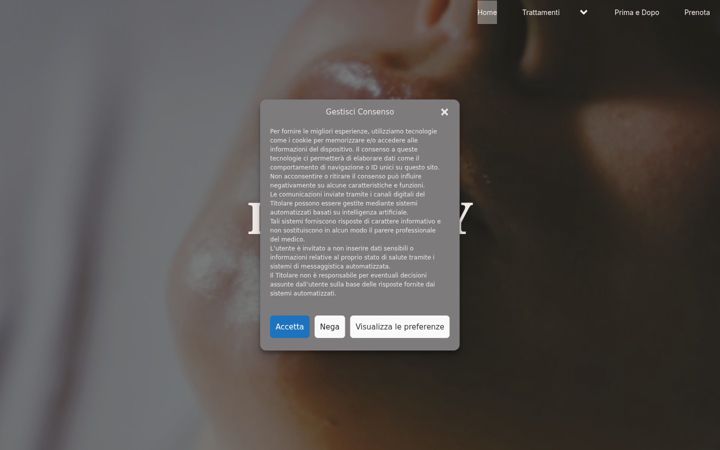 Screenshot of dermalymed.it