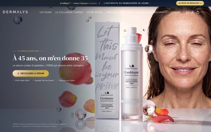 Screenshot of dermalys.eu