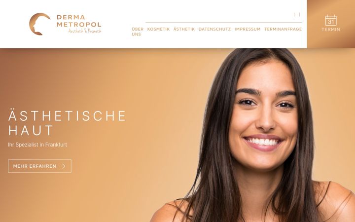 Screenshot of dermametropol.com