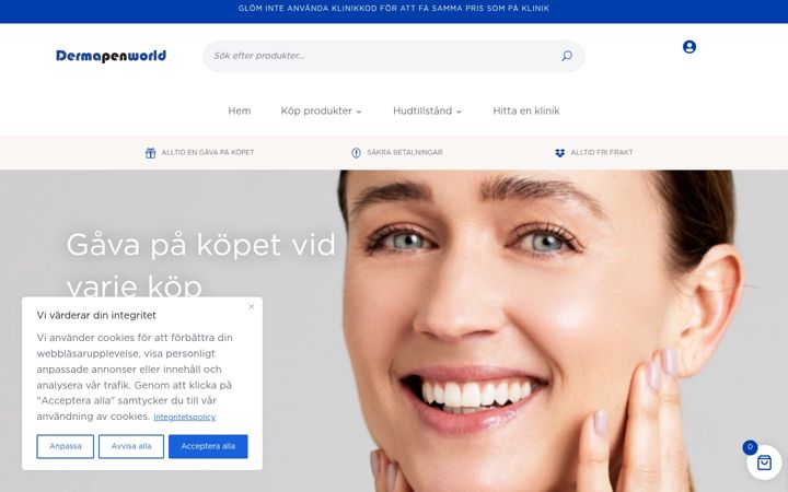 Skærmbillede af dermapenworld.se