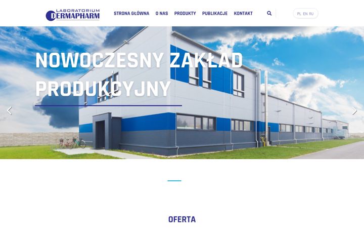 Ekrano kopija dermapharm.com.pl