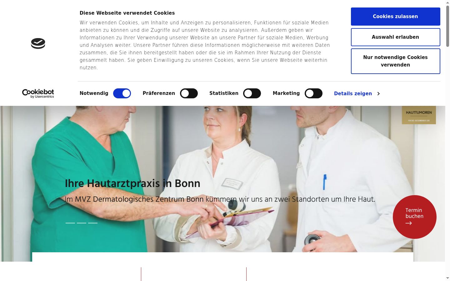 Skjermbilde av samtykkebanneret slik det vises før noen interaksjon