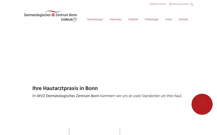 Skjámynd af dermapraxis-bonn.de