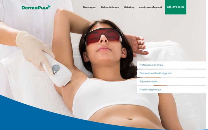 Screenshot von dermapuur.nl