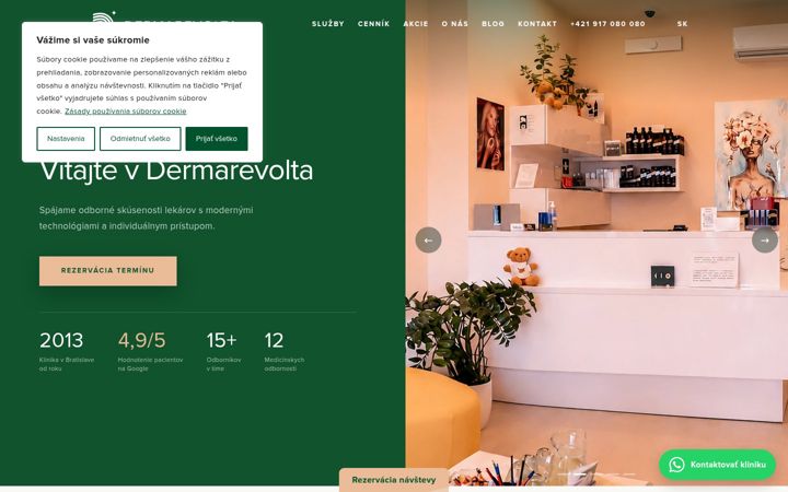 Screenshot of dermarevolta.com