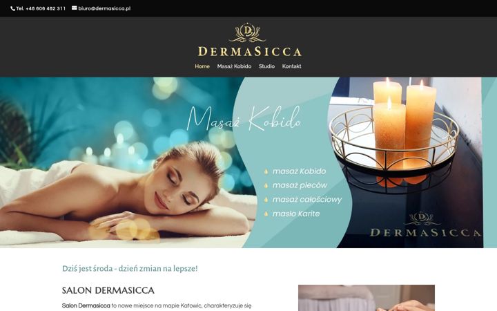 Captură de ecran a dermasicca.pl