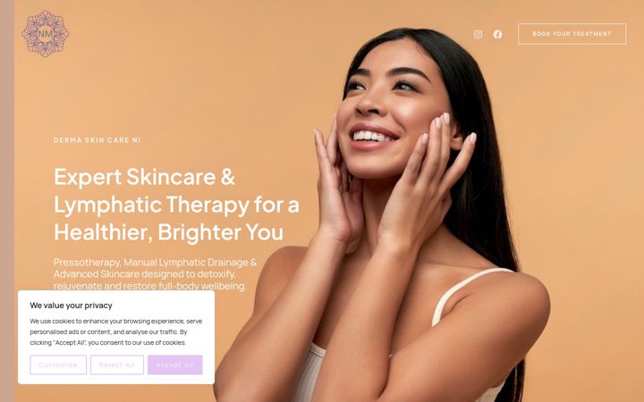 Screenshot of dermaskincareni.com