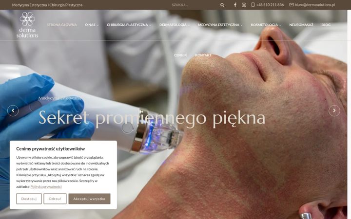 Captură de ecran a dermasolution.pl