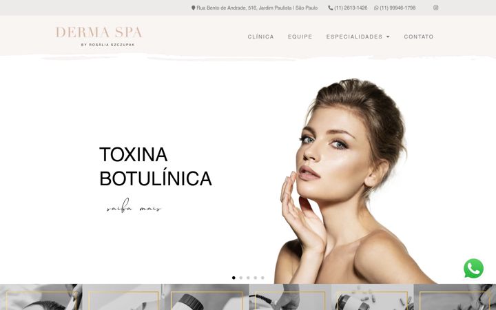 Captura de pantalla de dermaspa.com.br