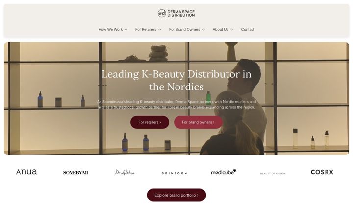 Screenshot of dermaspace-b2b.com