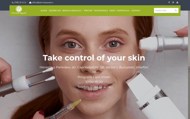 Ekrānuzņēmums no dermasquad.ro