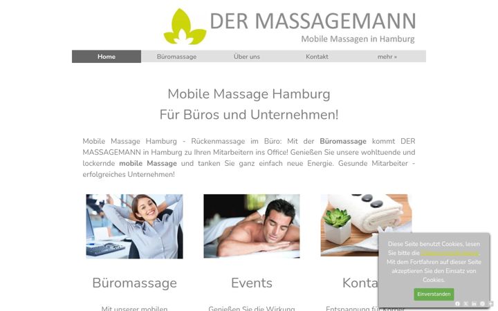 Skjámynd af dermassagemann.de