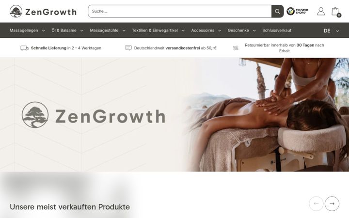 Screenshot of dermassageshop.myshopify.com