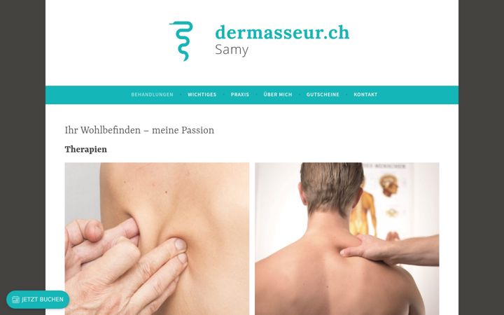 Screenshot of dermasseur.ch