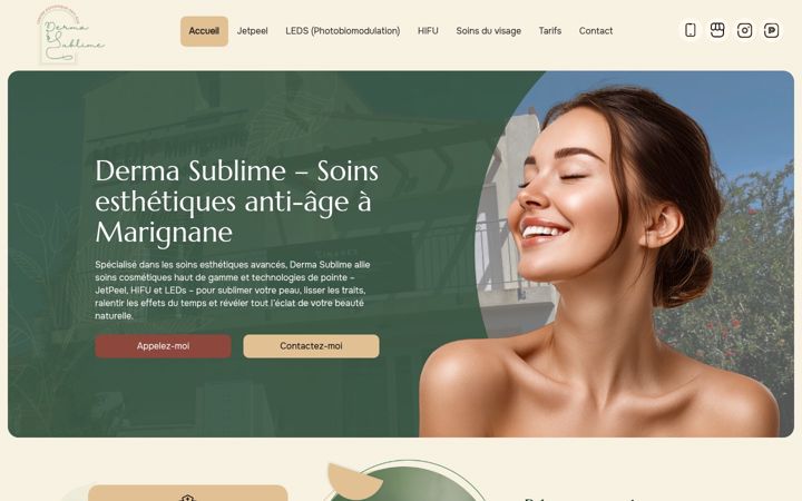 Screenshot of dermasublime.fr