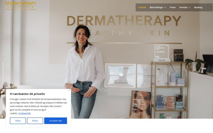 Screenshot of dermatherapy.dk