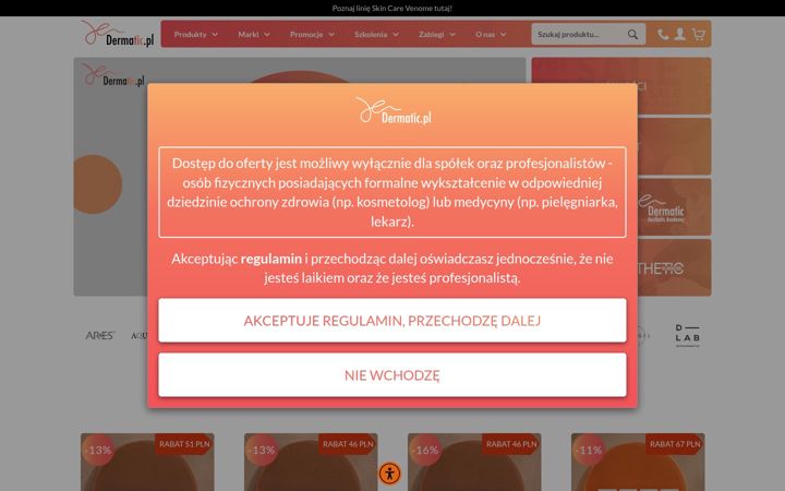 Captură de ecran a dermatic.pl