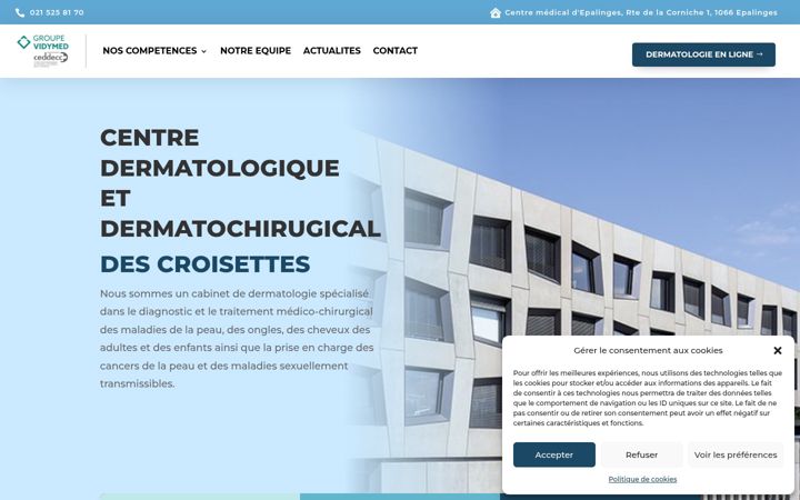 Screenshot of dermato-croisettes.ch