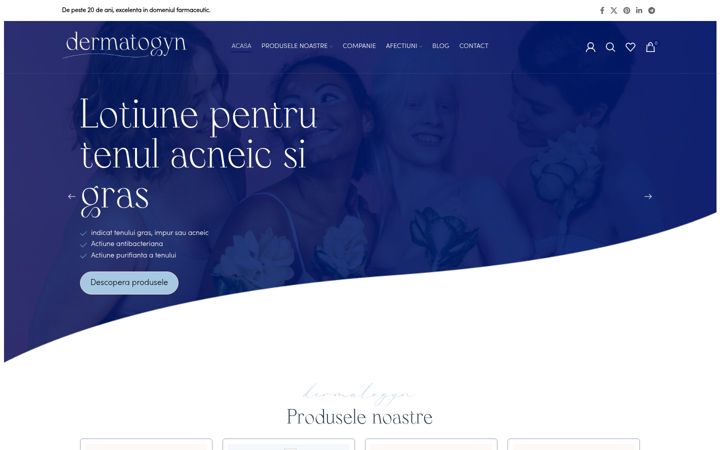 Ekrānuzņēmums no dermatogyn.ro