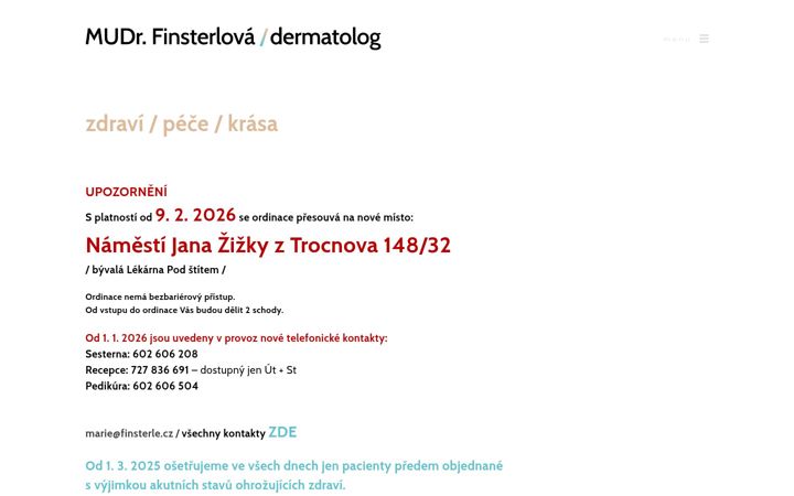 Screenshot van dermatolog.cz